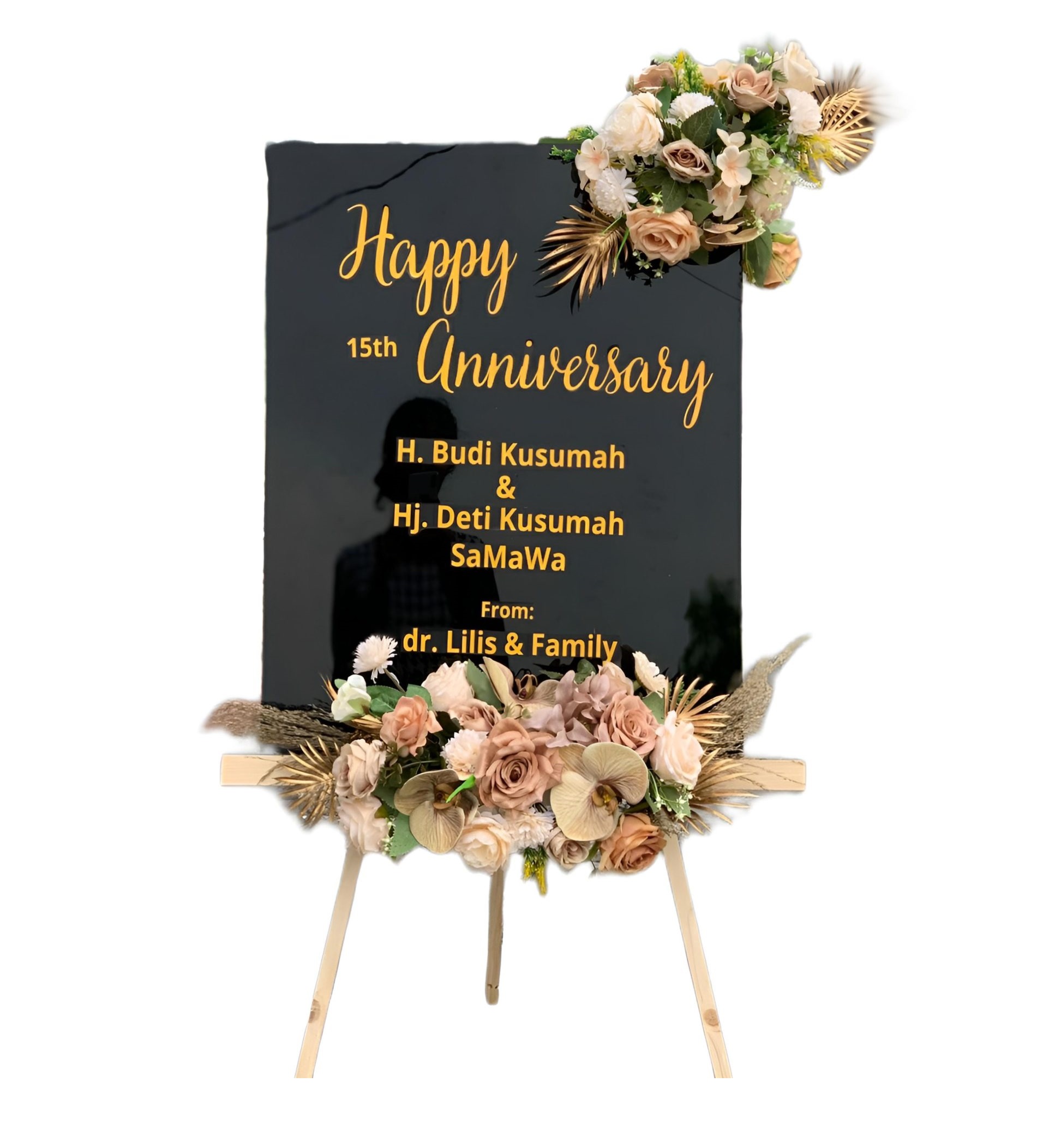 Papan Bunga Akrilik Danau Teluk